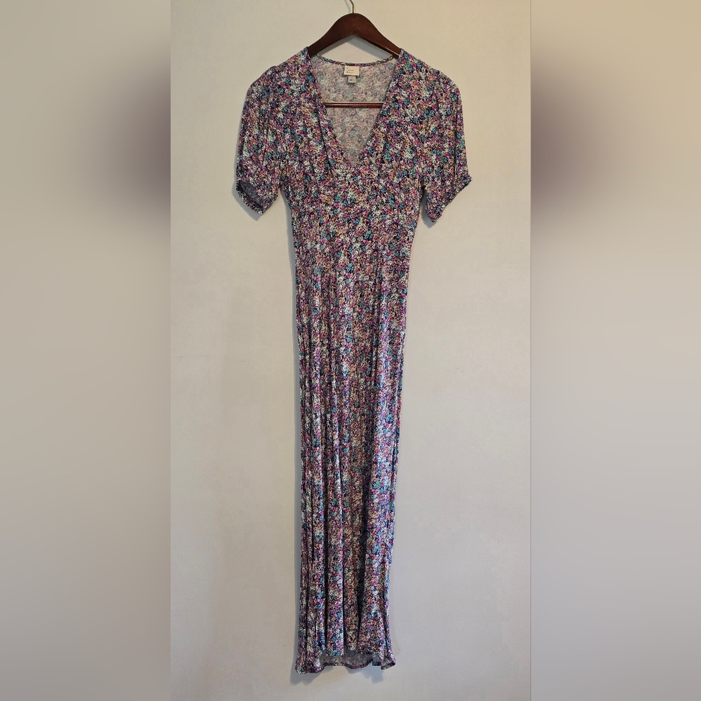 a new day Multicolor Floral V-Neck Dress